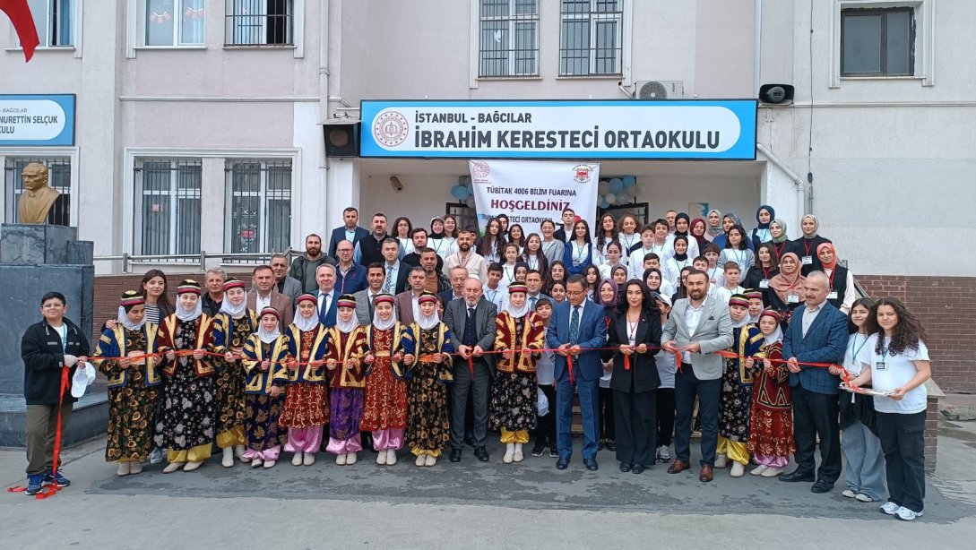 TÜBİTAK 4006 Bilim Fuarı Sergimiz Kaymakamımız Abdullah UÇGUN, İlçe Milli Eğitim Müdürümüz Mustafa YILMAZ ve Okul Müdürlerimizin Katılımıyla İbrahim Keresteci Ortaokulunda Yapıldı. Emeklerinden Dolayı Öğretmen ve Öğrencilerimize Teşekkür Ederiz.