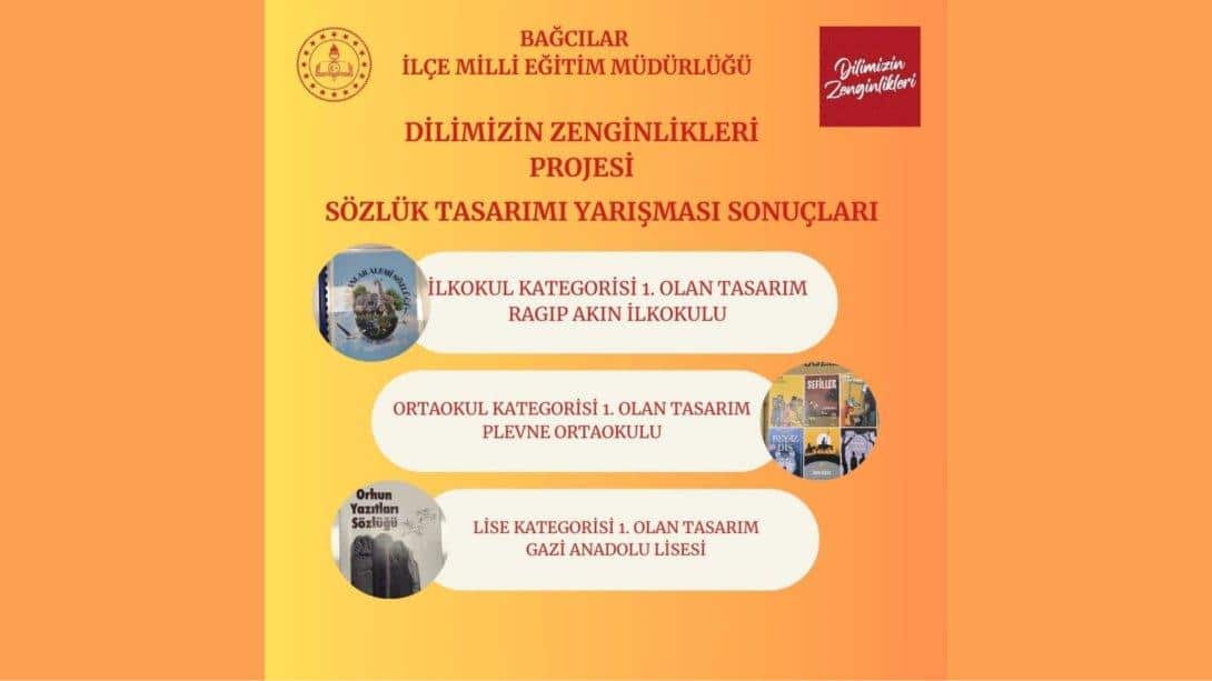 İstanbul İl Milli Eğitim Müdürlüğü Tarafından Yürütülen Dilimizin Zenginlikleri Projesine Ait Sözlük Tasarımı Yarışmasında İlkokul Ortaokul ve  Lise Kademesinde Birincilikler Belli Oldu.